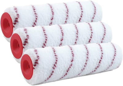 Sorex Muur verfroller - 3x - anti spat - vacht - polyester - geweven - pluisvrij - 7,2 x 18 cm