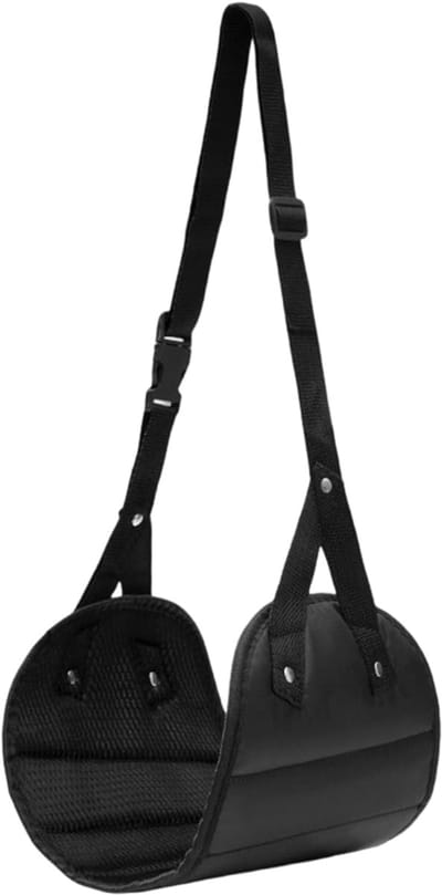 Vliegtuig voethangmat - Beensteun reis - Comfortabel reizen - Verbeterd draagvermogen - 49 cm - Zwart