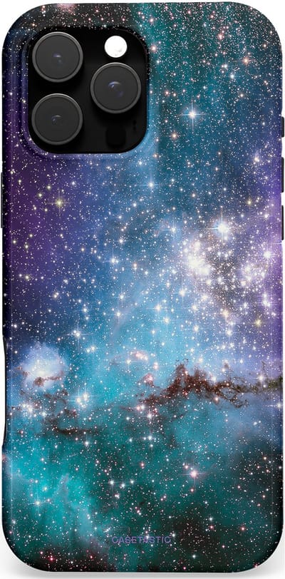 Casetastic Hoesje Geschikt voor Apple iPhone 16 Pro Max Magsafe - Stijlvolle Beschermende Duo-layer Case - Nebula nachtdroom