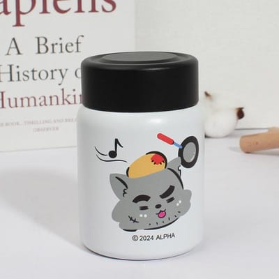 Mini Thermosbeker Grijze Wolf Leuke Pupilbeker Lui Schaap Kleine Draagbare Waterbeker 200ml