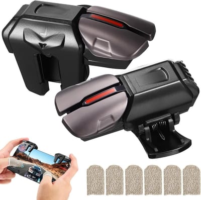 1 paar gevoelige spelontspanners voor mobiele telefoons met 3 paar zweetbestendige vingerhandschoenen, optimale gamecontrole en snelle responstijden voor mobiel gamen