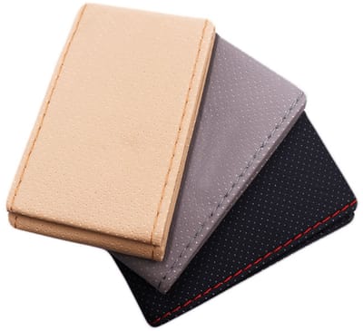 VCTparts® Stuurwiel Kunstleer Bekleding Hoes met Naald en Draad Grijs
