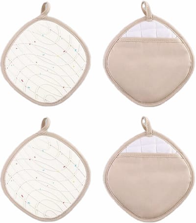 ZYLARO Siliconen Pannenlappen - 2-in-1 Pannenlappen en Ovenwanten - 2 Stuks - Hittebestendig tot 250 °C - EN407 Gecertificeerd - 100% BPA vrij - Wit
