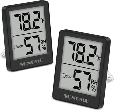 Digitale hygrometer en thermometer voor binnen - 2 stuks, hoge nauwkeurigheid, wandmontage mogelijk