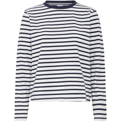 Ichi IHMIRA LOOSE LS4 Dames Trui - TOTAL ECLIPSE / CLOUD DANCER