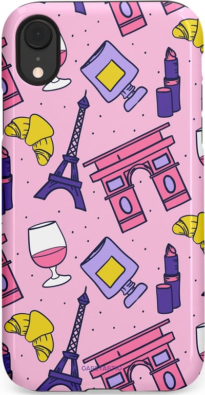 Casetastic Hoesje Geschikt voor Apple iPhone Xr - Stijlvolle Beschermende Duo-layer Case - Trip to Paris