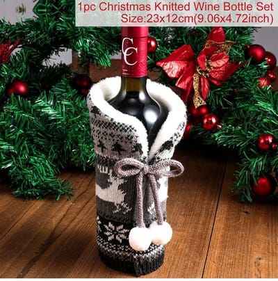 Hoesje voor flessen - Wijnfles decoratie - Luxe hoes voor wijnfles - Kerst - Kerstmis - Wijnfleshoes - Wijnfleszak