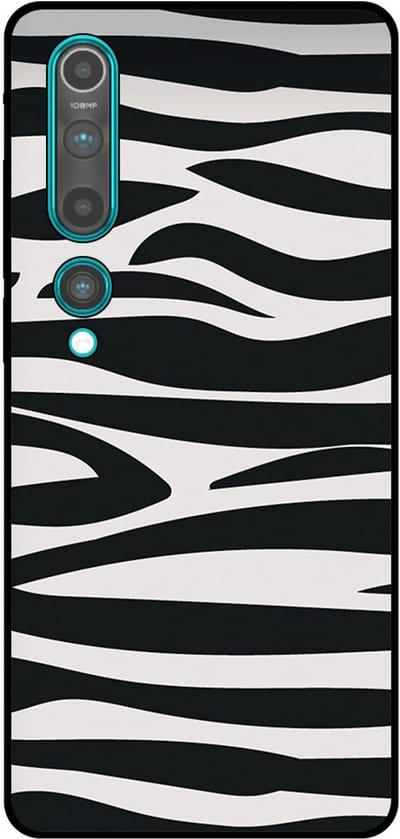 Smartphonica Telefoonhoesje Geschikt voor Xiaomi Mi 10 / 10 Pro met zebra opdruk - TPU backcover case zebra design - Zwart Wit geschikt voor Xiaomi Mi 10;Xiaomi Mi 10 Pro