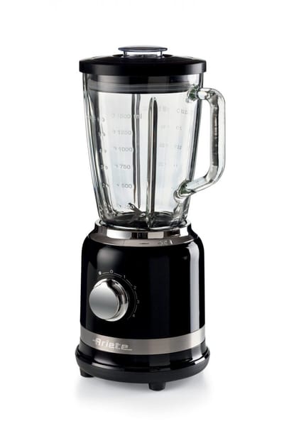 Ariete 0585/02 Blender - 1.5 liter - 1000 W - glazen kan - RVS - pulse functie - ice crusher - zwart