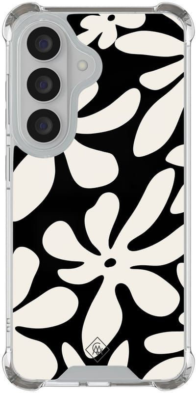 Casimoda® hoesje - Geschikt voor Samsung Galaxy S26 - Noir Bloom - Shockproof case - Extra sterk - TPU/polycarbonaat - Zwart, Transparant