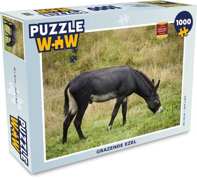 Puzzel Grazende ezel - Legpuzzel - Puzzel 1000 stukjes volwassenen