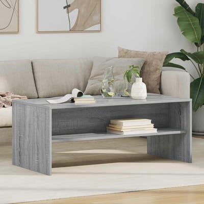 vidaXL - Salontafel - Grijs - Sonoma - 100 - x - 50 - x - 40 - cm - Bewerkt - hout