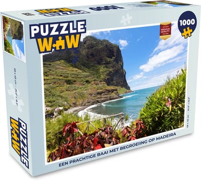 Puzzel Een prachtige baai met begroeiing op Madeira - Legpuzzel - Puzzel 1000 stukjes volwassenen