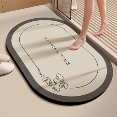 Romige Lucht Badkamervloermat Huishoudelijk Vuilbestendig Antislip Voetmat Kan Knippen Diatomeeënaarde Vloermat Badkamer Absorberend Tapijt 40 * 60Cm