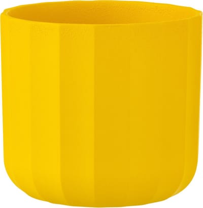 J-Line bloempot Summer - keramiek - geel - small - 3 stuks - Ø 13.5 cm