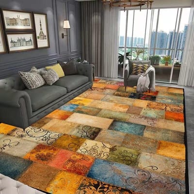 Décoration de Chambre Moderne Géométrique Nordique Grand Tapis pour Salon Tapis de Sol d'Entrée de Salon de Luxe Décorations pour la Maison Tapis de Chambre 200*250cm