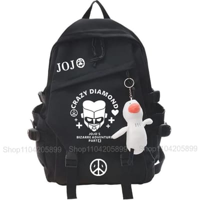 JoJo's Bizarre Adventure Rugzak Anime Rugzak Student Schooltas Jongen Meisje Cadeaus Cartoon Boekentas Buiten Reizen Rugzak 16 inches