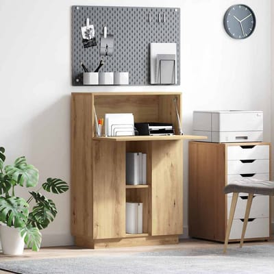 vidaXL - Bureau - Artisan - Eiken - Bewerkt - hout - 71.5 - x - 31.5 - x - 106.5 - cm