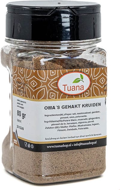 Tuana Kruiden - Oma's Gehakt Kruiden - Bakje 60 Gram - Tuanashop - KP0189