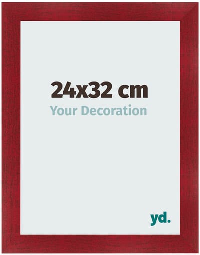 Your Decoration - Fotolijst 24x32 cm - MDF - Wijnrood Geveegd - Pisa