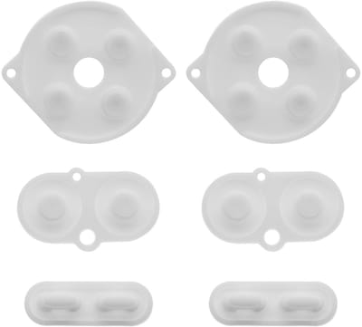 Jhubersproducts - Geleidende Rubberen Knop Pads - Vervangende Knoppen - Wit - Rubber - Duurzaam - Compatibel met Game Boy Color - 2 Sets