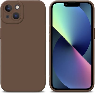 Cadorabo Hoesje geschikt voor Apple iPhone 13 in FLUID BRUIN - Beschermhoes gemaakt van flexibel TPU silicone Cover Fluid Case