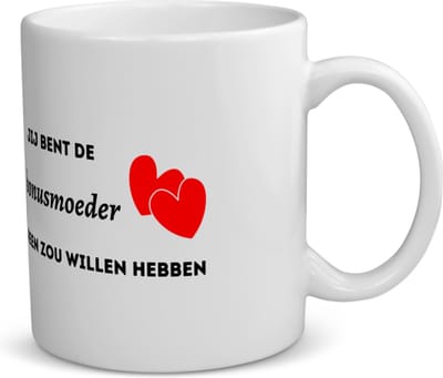 Akyol - jij bent de bonusmoeder die iedereen zou willen hebben koffiemok - theemok - Moeder - geweldige mama - liefste bonusmoeder - verjaardag - cadeau - kado - bedankje - geschenk - 350 ML inhoud