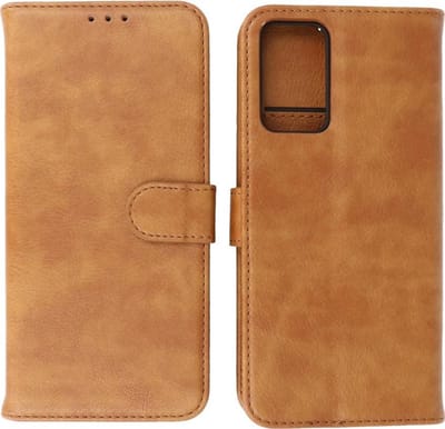 Oppo A94 5G & Oppo A95 5G Hoesje - Book Case Telefoonhoesje - Kaarthouder Portemonnee Hoesje - Wallet Case - Bruin