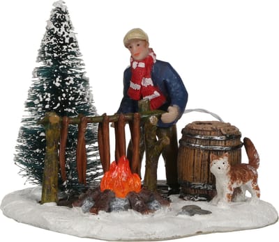 Luville  -  Eel smoker battery operated - Kersthuisjes & Kerstdorpen