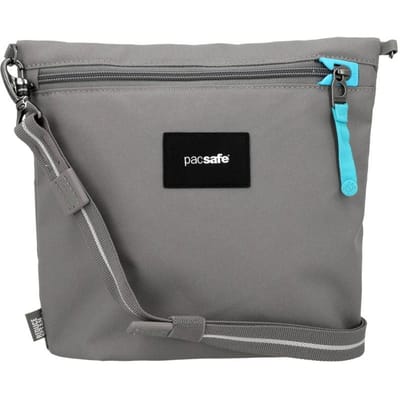Pacsafe GO Crossbody tas - 3.5L - RFID - Anti-diefstal - Waterafstotend - Gerecycled - Festivaltas - Grijs