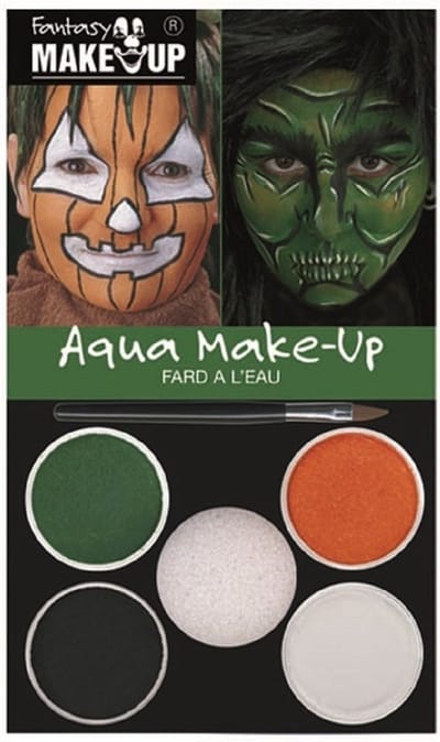 Schminkset oranje/groen/bruin/wit