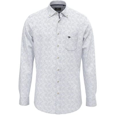 Fynch-Hatton Overhemd Dot Square Fantasy Pattern Button-Down Wit / male