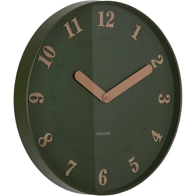 Karlsson Wandklok Amena - Groen - 40x40x40cm - Wandklok Modern