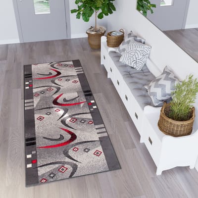 Tapiso Dream Tapijt Loper Gangloper Grijs Woonkamer Maat- 60x100