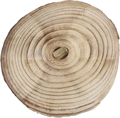 Decoratieve Boomschijf van Paulownia Hout met Schors - Rond Houten Disc van 29 cm voor Interieurdecoratie en Tuinaccessoires