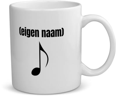 Akyol - muzieknoot met eigen naam koffiemok - theemok - Muzieknoot - muziek liefhebbers - iemand die houdt van muziek - verjaardag - cadeau - kado - 350 ML inhoud