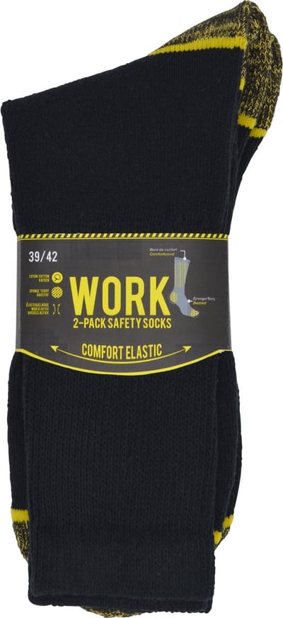 Mannen verstevigde werksokken - 12 paar - heren maat 39/42 - Safety Socks- badstof