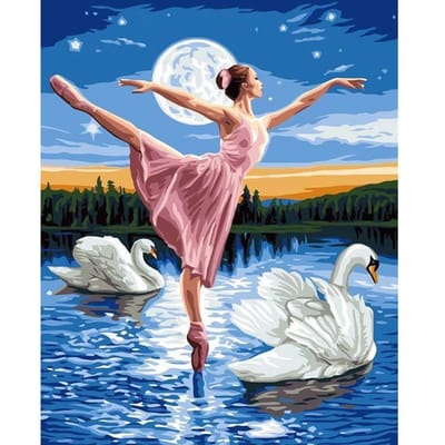 Diamant Schilderij Strass Borduurwerk Volledige Boor Balletdanser Zwanendans Muurschilderingen Woondecoratie 20X30CM