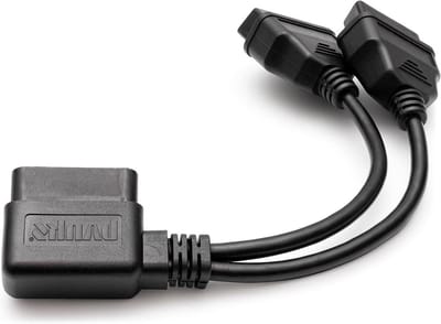 OBD-II Splitterkabel - Diagnosekabel Adapter - Voertuiggegevens Uitlezen - Universele Compatibiliteit - 12.7 cm - Zwart