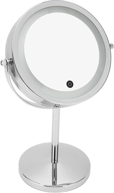 Vergrootspiegel met Licht - Cosmeticaspiegel Make-up - Nauwkeurige Make-up - Dubbelzijdig Vergroten - 36 x 8 cm - Zwart