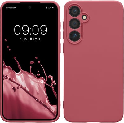 kwmobile telefoonhoesje geschikt voor Samsung Galaxy A55 5G - Hoesje voor smartphone - Precisie camera uitsnede - In donkerroze