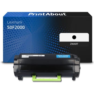 PrintAbout huismerk Toner 50F2000 (502) Zwart Geschikt voor Lexmark