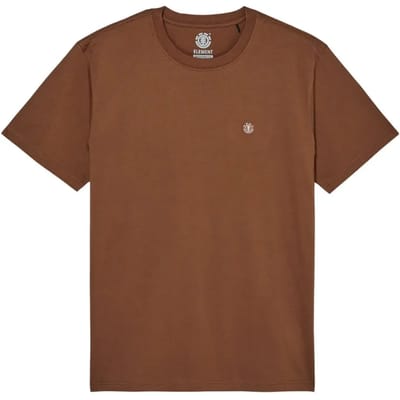 Element Icon Embroidery T-shirt Met Korte Mouwen Bruin L Man