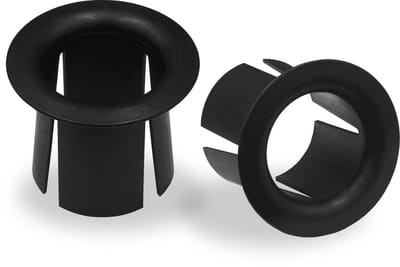 Wikkelfolie dispenser - Kunststof doppen voor handwikkelfolie - Stretchfolie dispenser zwart - 2 stuks wikkelfoliedoppen - Rekfolie - Afroller doppen set - DULA