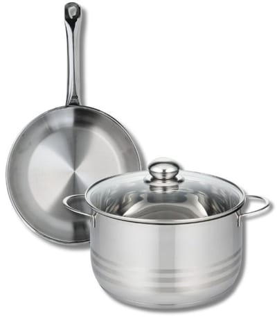 Set van 1 Koekenpan 24 cm en 1 braadpan 24 cm Elo Profi Brillant