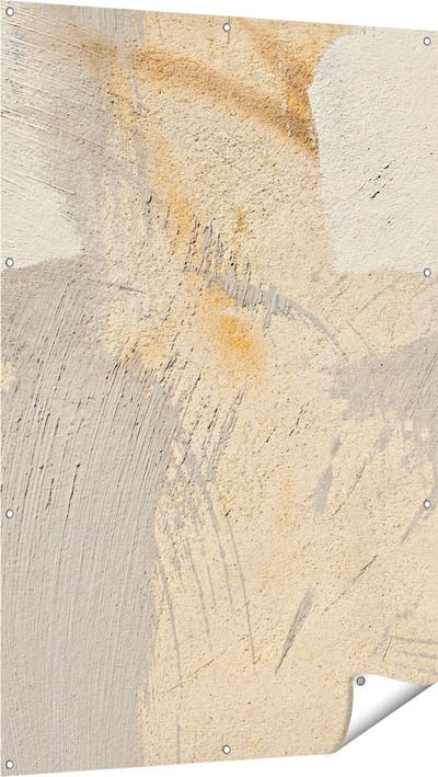 Gards Tuinposter Abstracte Kunst van een Cementen Muur - 100x150 cm - Tuindoek - Tuindecoratie - Wanddecoratie buiten - Tuinschilderij