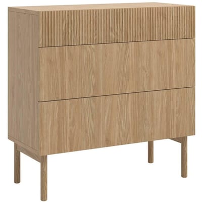 Selsey - NOLIE - Dressoir Nolie met drie lades - 90 cm - Geolied Eiken