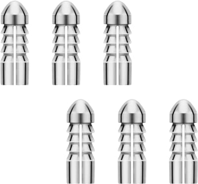 6 stuks dartvluchtbeschermers in zilver, vleugelcorrigerder 90°, voor optimale dartprestaties en bescherming van dartvluchten
