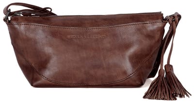 Leren Crossbodytas - Piperel - Donkerbruin