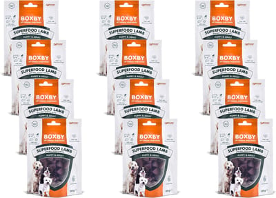 Boxby Superfood 120 g - Hondensnacks - 12 x Lam&Biet&Brandnetel